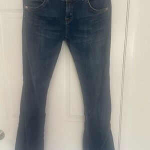 Hudson jeans size 30 bootcut flare  dark to mid wash triangle pocket mid rise